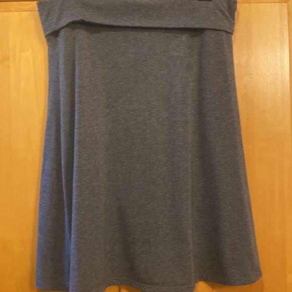 Old Navy charcoal gray fold waist casual skirt - Picture 3 of 3